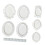 Creative Hollow Frame 7PCS Decorative Accessories For 1/12 Doll House Scene Props White 1