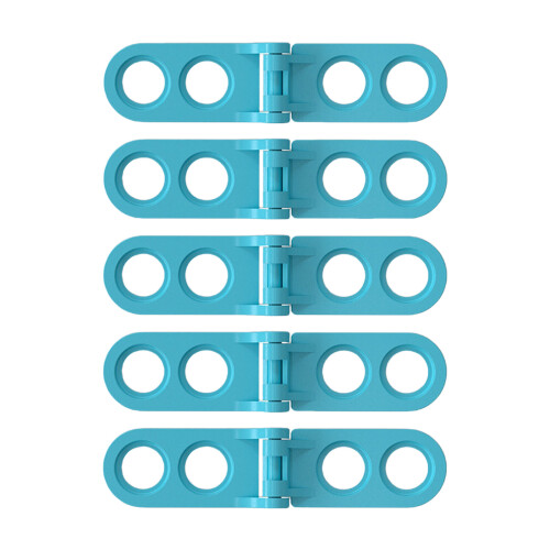 5PCS Adjustable/Full Open Hinges for Cardboard Construction Education Blue Fully open