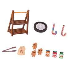 Pastries Miniature Dessert Plate For Dollhouses Wood Candy Display Bread boys