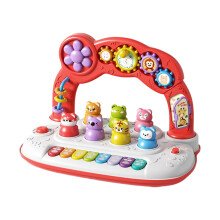 Electric Musical Whac Mole Game Toy Electronic Keyboard Music Instrument Toy Red