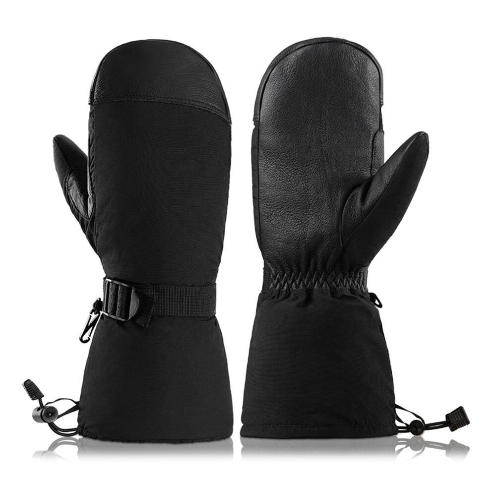 Cold Weather Ski Gloves Waterproof Windproof Snowboard Gloves For Men Women Black Size M 7696002342403