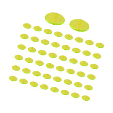 50PCS Golf Ball Position Indicators In Assorted Transparents Plastic Transparent Yellow