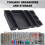 Tool Box Organizer and Storage Tray, Tool Box Drawer Organizer Bins, Toolbox Organizer Tray Divider Set, Black 32 Pack 3