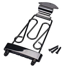 Universal 6 String Guitar Bridge Semi Hollow Structure Alloy Construction Black