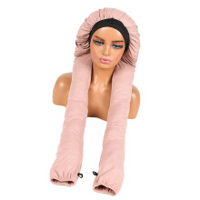 Gentle Hair Protections Sleeping Cap Secure Fit For Women Braids Cap Bonnet Leather pink