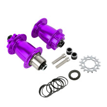 Professional Mountain Bike Hubs 6 Pawl Freehub Aluminum Alloy 32H Spokes Hole Purple