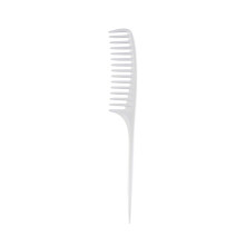 Pointed Tail Comb For Professional Barbers Wide Teeth For Sectioning Hair White