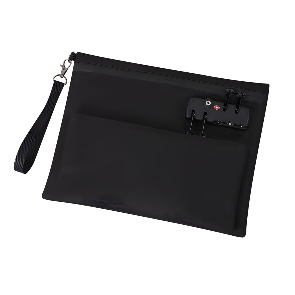 Double Passcode Lock Against Burglary Laptop Bag Permanent Fabric Multiple Pouches Black 7696002334675