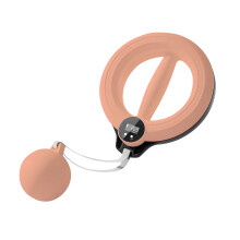 Quiet Turn Digital Counter Exercise Hoop Ergonomic Handle For Toning Center Muscles Pink