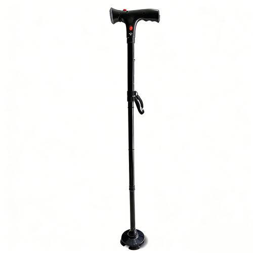 Thin Transportable Walking Stick Hard wearing LED Color scheme Alarm Function for Motion A