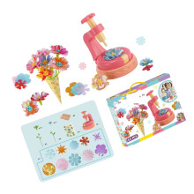 Creative Girls Flower Press Toy Plastic Safe Materials Educational DIY Craft Project 65PCS