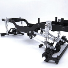 2sets Metalen Stuurstang Trekstangbevestiging Schokdemperset voor MN D90 MN-90 MN99S 1/12 RC Auto-Upgradeonderdelen,3