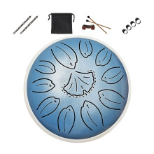Steel Tongue Drum Steel Drum with Drum Bag,Music Book,Mallets Finger Picks Blue