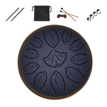 Steel Tongue Drum Handpan Drum Percussion Instruments for Musical Education Navy blue