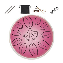 Steel Tongue Drum Steel Drum with Drum Bag,Music Book,Mallets Finger Picks Red