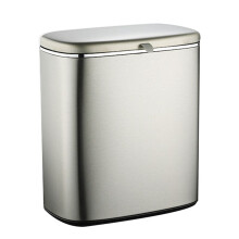 8L Hanging Trash Can for Kitchen Cabinet Door with Lid Garbage Can Wall Counter Waste Compost Bin Light Gray
