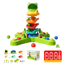 Childrens Interactive Ball Shooter Game Rotating launchers For Family Bonding four people