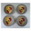 4pcs Porsche Wheel Centre Caps - 76mm - Grey 1