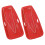 2Pcs Snow Sled with Pull Rope and Handles Slippery Racers Downhill Sprinter Red 1