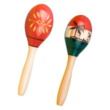 Solid Hardwood Hand Sand Hammer Shaker Wood Hand Rattle Percussion Maracas Toy