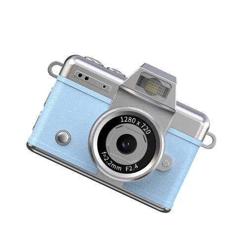 Rechargeable Keychain Camera 200mAh Battery USB Charging Continuous Firing Blue