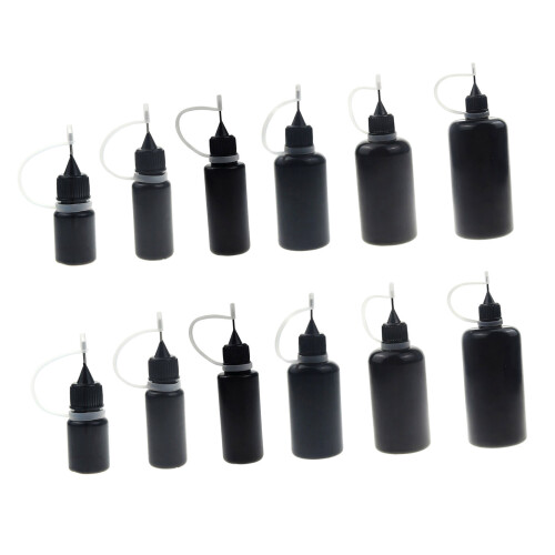 12 Syringes Style Squeeze Bottles Crafting Tools Laboratory Sealed Storage Solution D