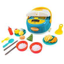 Interactive Cooking Pretend Play Kitchen Toy with Cold Steams Effect Child Gift Mint blue