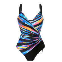 Stylish Sleeveless Floral Conjoined Swimsuit Pool Beach Comfortable Fit Design Multi M