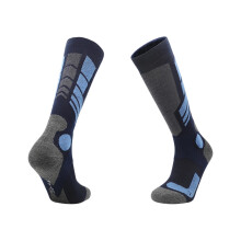 High Performances Skiing Sock Moisture Management Reinforced Heel Toe Winter Lake blue L