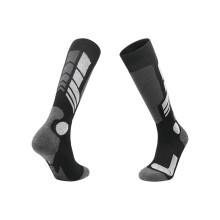 High Performances Skiing Sock Moisture Management Reinforced Heel Toe Black and white M