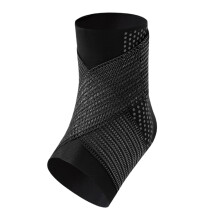 Breathable Adjustable Ankle Guard With Reinforced Polyester For Athletic Gym L Black