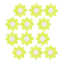 12Pcs Flower Shape Tennis Vibration Dampener Silicone Racquet Shock Fluorescent green