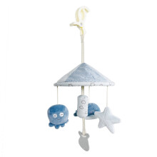 Foldable Infant Car Seat Canopy Toy Mobile Teether Windchime For Development pattern 1