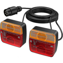 12-V-Anhängerbeleuchtungsset mit Schraubbefestigung und 7-poligem Stecker