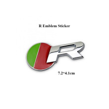 (R) (R) 3D Metal Car Front Grill Rear Trunk Sticker For Jaguar Car R Sport Emblem