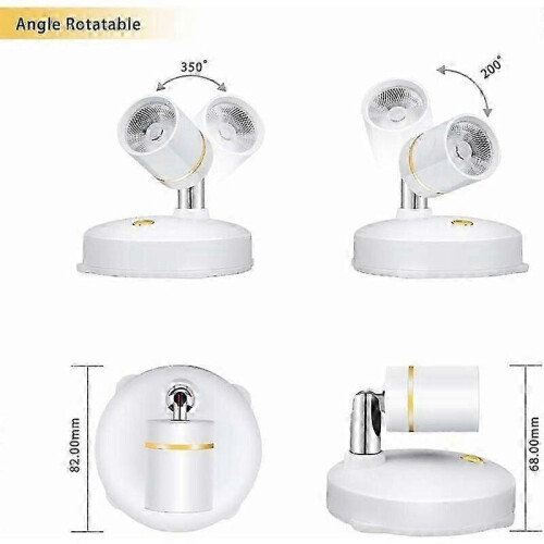 Mini projecteurs à piles pour une utilisation intérieure, 2 lampes sans fil avec télécommande 1