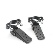 Repose-pieds passager pour moto, double essieu, pédales de repose-pieds, 2 pièces, noir