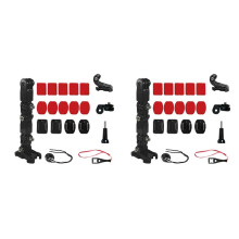 2X Motorcycle Helmet Chin Mount Curved Adhesive Arm for Hero 9 8 7 6 5 4 Action Camera Accessories