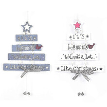 Wood Christmas Tree Decoration for Scandinavian Holidays