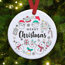 Wooden Christmas tree ornaments for Nordic holiday home decor