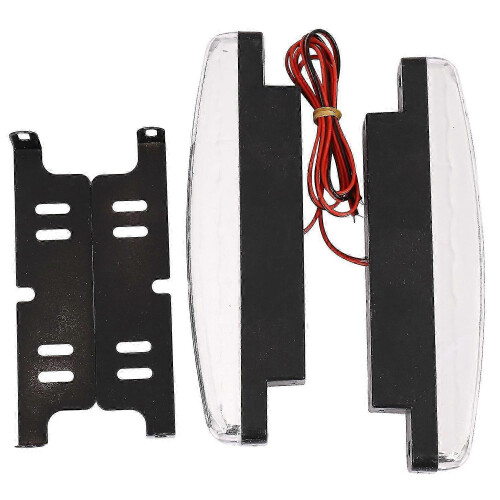Luci diurne a LED da 12 V CC per auto, coppia da 8 LED super bianchi 1