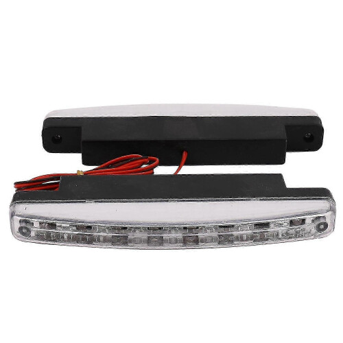 Luci diurne a LED da 12 V CC per auto, coppia da 8 LED super bianchi 2