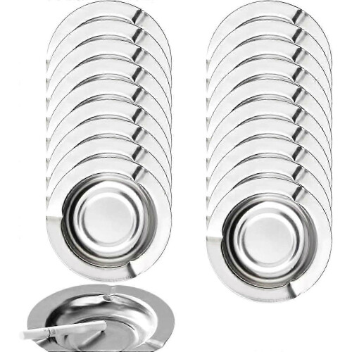 Cendriers en acier inoxydable : lot de 20 pour usage jetable en terrasse