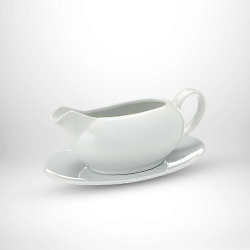 Saucière et pichet en céramique, blanc, 550 ml