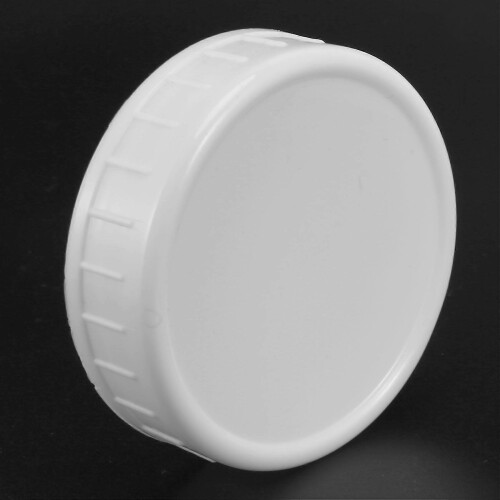 Plastic jar caps for 70mm mouth - 10pcs ribbed lids 1