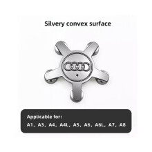 (4Pcs Silver-For Audi) 4Pcs Center Caps for Audi A1 A3 A4 A5 Wheel