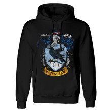 (S, Black) Harry Potter Unisex Adult Ravenclaw Distressed Hoodie