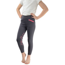 (9-10 Years, Iron Grey/Pink) HyPERFORMANCE Childrens/Kids Stella Riding Tights