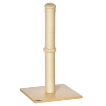 Krabpaal voor katten met 60 cm hoge sisalpaal en spaanplaatvoet, beige