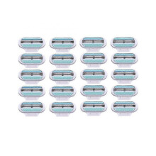 (20 pcs) Lady Straight Manual Replaceable Cosmetic Trim Hair Remover Accessories Portable Beauty Tools Safety Razors Shaver Blades